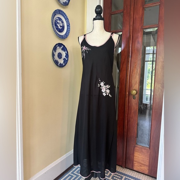 Oscar de la Renta | Pink Label Maxi Slip Dress & Dressing Robe Set, Size S - Picture 3 of 16